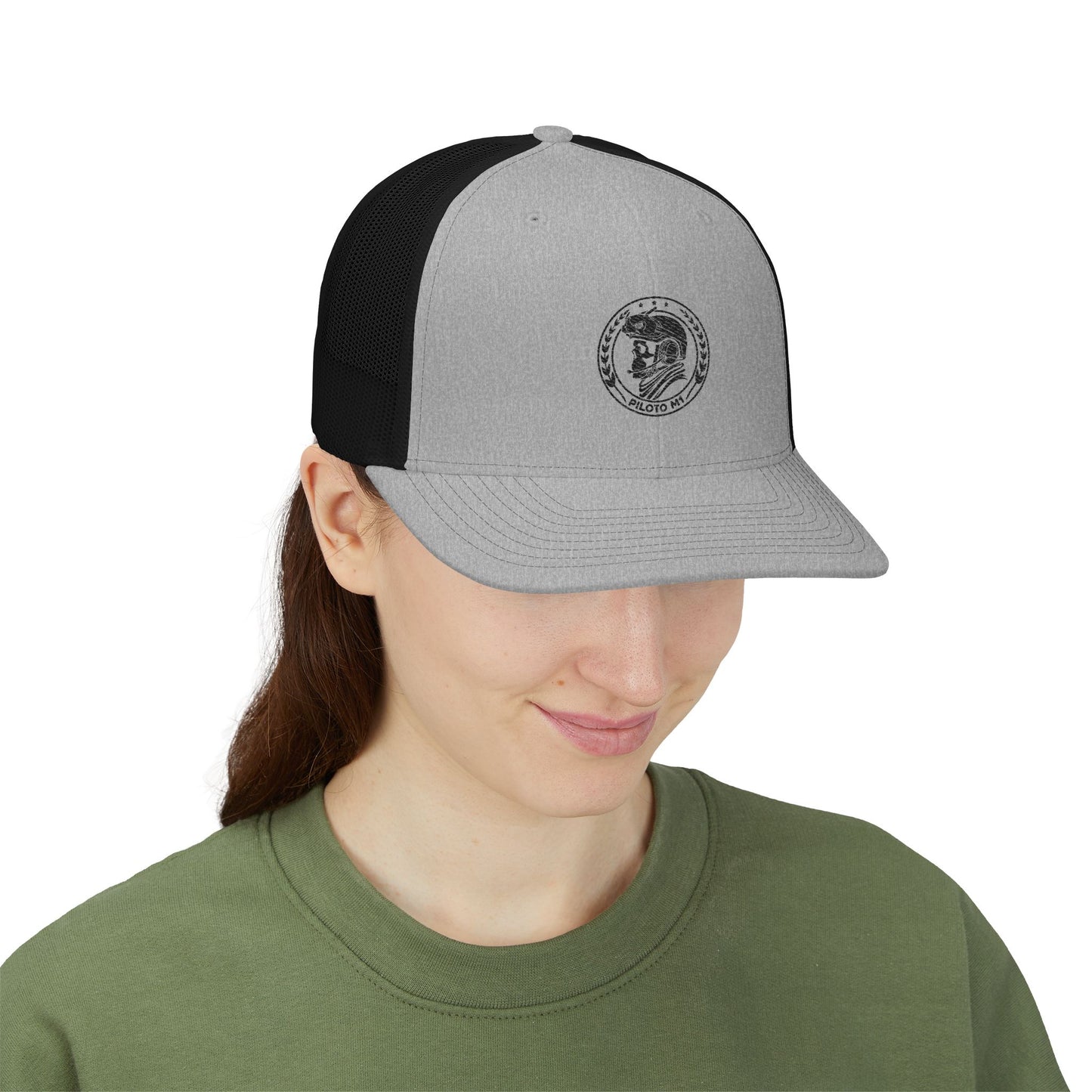 GhostPilot Gorra Trucker Snapback con Bordado