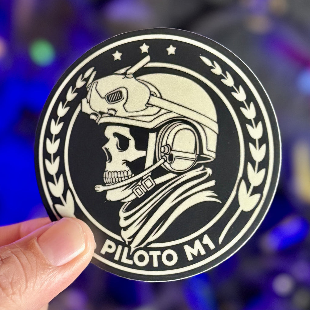 Pack Stickers Piloto M1 - Holográfico + Beige Original